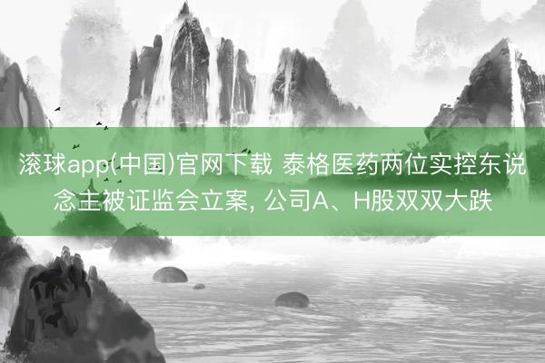 滚球app(中国)官网下载 泰格医药两位实控东说念主被证监会立案， 公司A、H股双双大跌