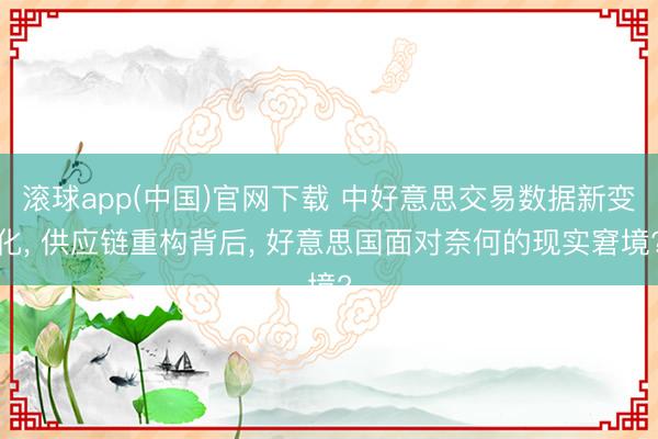 滚球app(中国)官网下载 中好意思交易数据新变化， 供应链重构背后， 好意思国面对奈何的现实窘境?