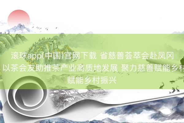 滚球app(中国)官网下载 省慈善荟萃会赴凤冈调研: 以茶会友助推茶产业高质地发展 聚力慈善赋能乡村振兴