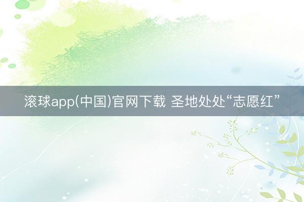 滚球app(中国)官网下载 圣地处处“志愿红”