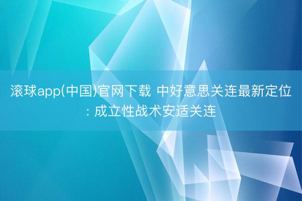 滚球app(中国)官网下载 中好意思关连最新定位: 成立性战术安适关连