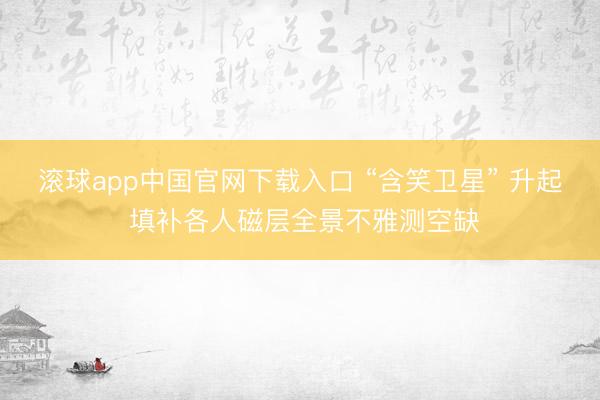 滚球app中国官网下载入口 “含笑卫星” 升起 填补各人磁层全景不雅测空缺
