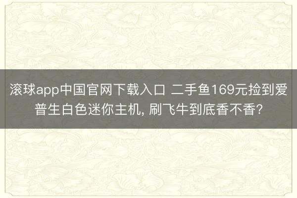 滚球app中国官网下载入口 二手鱼169元捡到爱普生白色迷你主机， 刷飞牛到底香不香?