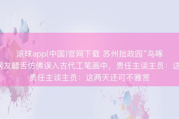 滚球app(中国)官网下载 苏州拙政园“鸟啄樱桃”火出圈,网友齰舌仿佛误入古代工笔画中,责任主谈主员:这两天还可不雅赏