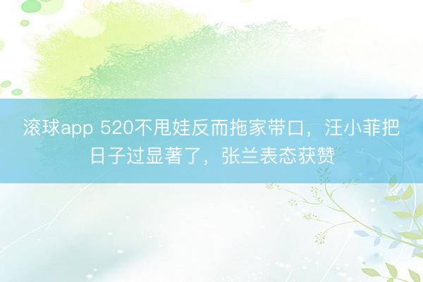 滚球app 520不甩娃反而拖家带口，汪小菲把日子过显著了，张兰表态获赞