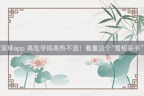 滚球app 高危孕妈高热不退!着重这个“雪柜杀手”
