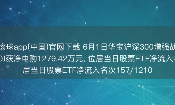 滚球app(中国)官网下载 6月1日华宝沪深300增强战略ETF(562070)获净申购1279.42万元， 位居当日股票ETF净流入名次157/1210
