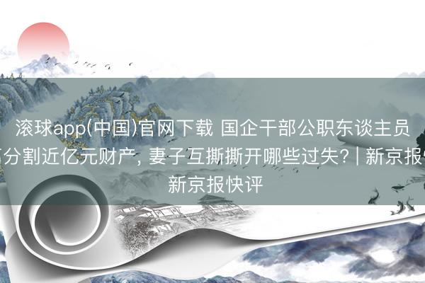 滚球app(中国)官网下载 国企干部公职东谈主员仳离分割近亿元财产， 妻子互撕撕开哪些过失? | 新京报快评