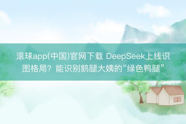 滚球app(中国)官网下载 DeepSeek上线识图格局？能识别鹅腿大姨的“绿色鸭腿”