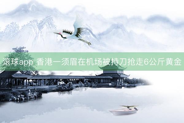 滚球app 香港一须眉在机场被持刀抢走6公斤黄金